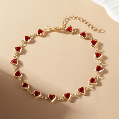 Daisy and Heart Beach Anklet