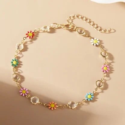 Daisy and Heart Beach Anklet - Image 4