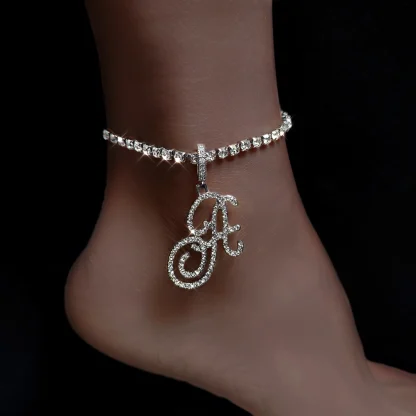 Crystal Cursive Anklet - Image 5